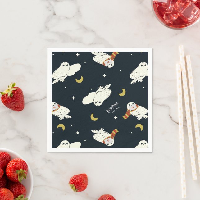 Hedwig Nighttime Moonlight Pattern Napkins (Insitu)