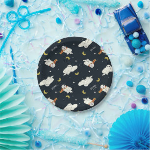 Hedwig Nighttime Moonlight Pattern Paper Plates