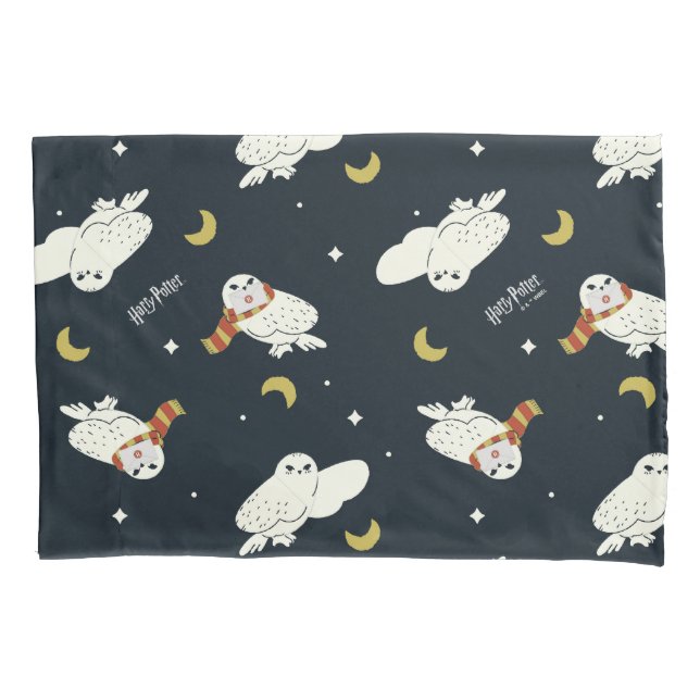 Hedwig Nighttime Moonlight Pattern Pillow Case (Front)