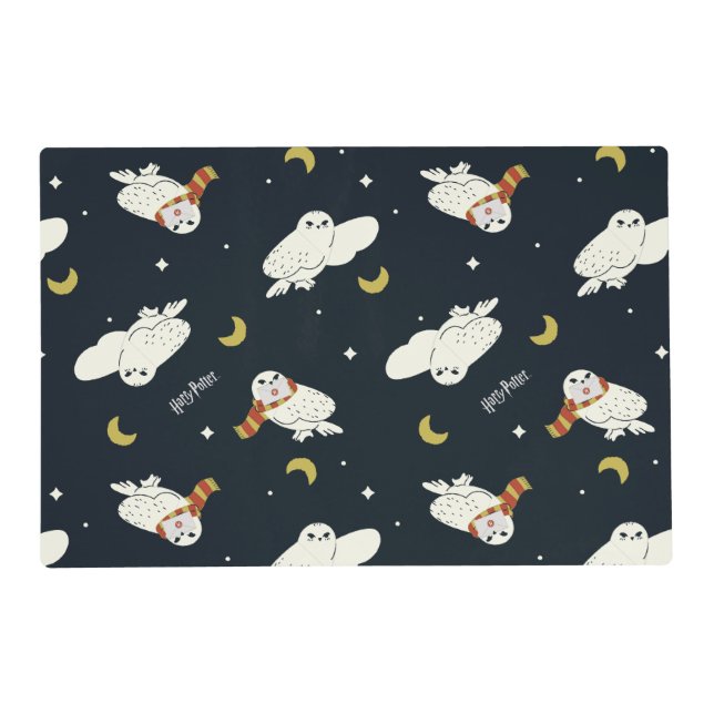 Hedwig Nighttime Moonlight Pattern Placemat (Front)