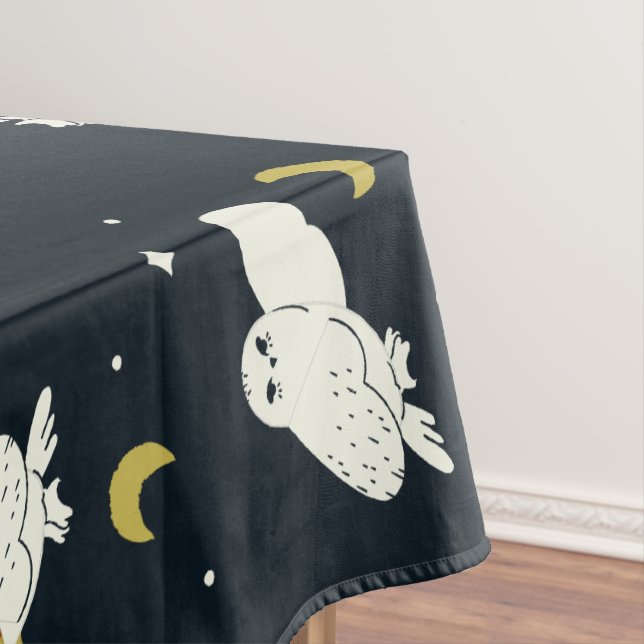 Hedwig Nighttime Moonlight Pattern Tablecloth (In Situ)