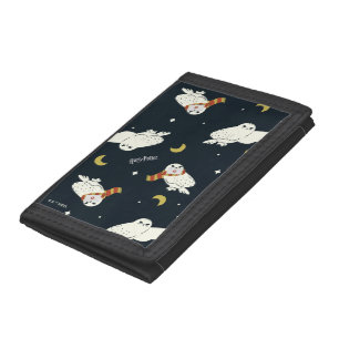 Hedwig Nighttime Moonlight Pattern Trifold Wallet