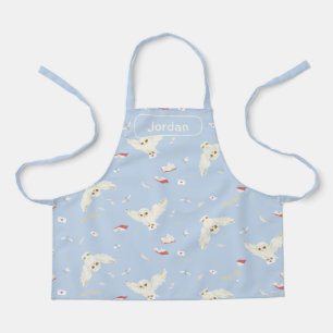 Hedwig Owl Post Letters and Books Pattern Apron