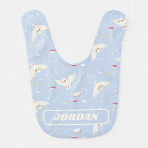 Hedwig Owl Post Letters and Books Pattern Baby Bib