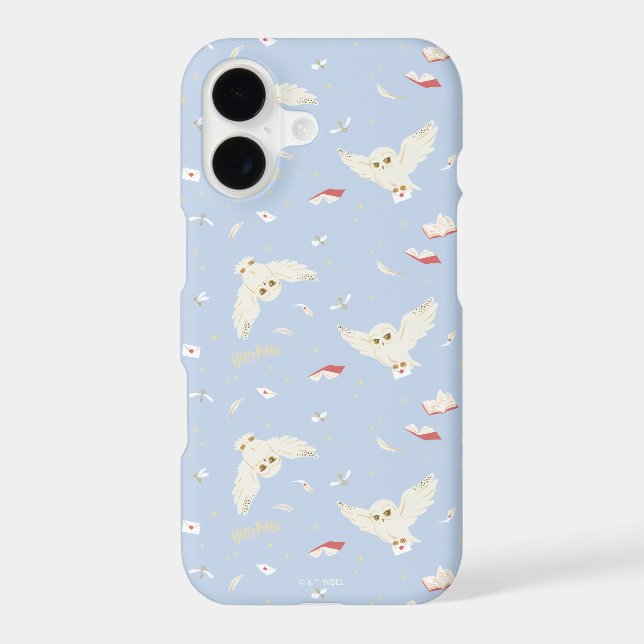 Hedwig Owl Post Letters and Books Pattern iPhone Case (Back)