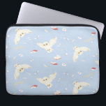 Hedwig Owl Post Letters and Books Pattern Laptop Sleeve<br><div class="desc">Add a touch of magical charm to your everyday essentials with this whimsical Hedwig pattern design. Featuring graceful Hedwigs soaring across a soft sky-blue background, this enchanting all-over print is accented with floating letters, open spellbooks, feathers, and tiny sparkling stars. The light, airy color palette and playful illustrations create a...</div>