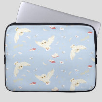 Hedwig Owl Post Letters and Books Pattern Laptop Sleeve