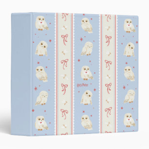 Hedwig Owl Post Stripe Pattern 3 Ring Binder