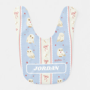 Hedwig Owl Post Stripe Pattern Baby Bib
