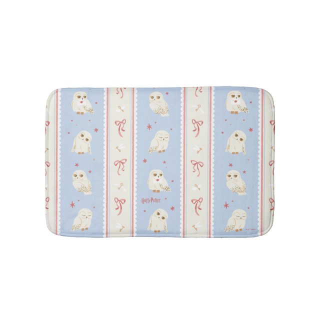 Hedwig Owl Post Stripe Pattern Bath Mat (Front)