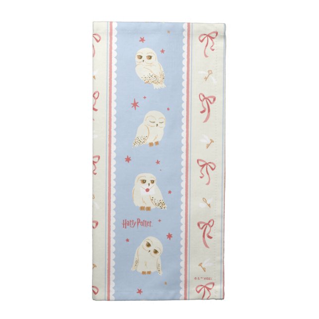 Hedwig Owl Post Stripe Pattern Cloth Napkin (Half Fold)