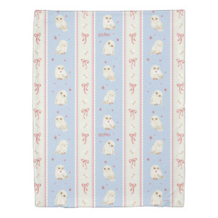 Hedwig Owl Post Stripe Pattern Duvet Cover