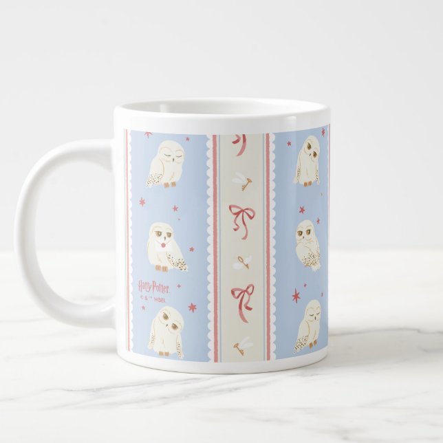 Hedwig Owl Post Stripe Pattern Giant Coffee Mug (Left)