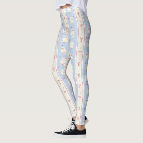 Hedwig Owl Post Stripe Pattern Leggings
