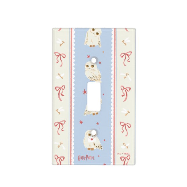 Hedwig Owl Post Stripe Pattern Light Switch Cover (Front)