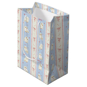 Hedwig Owl Post Stripe Pattern Medium Gift Bag