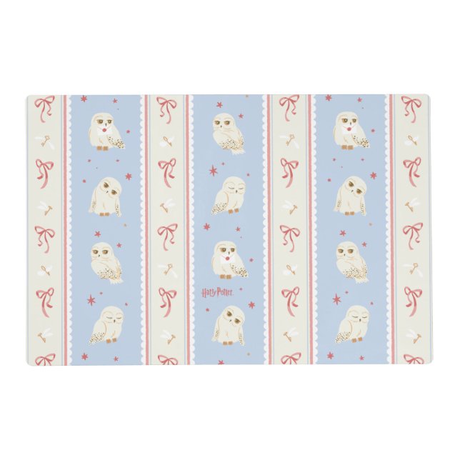 Hedwig Owl Post Stripe Pattern Placemat (Front)