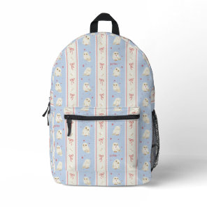 Hedwig Owl Post Stripe Pattern Printed Backpack