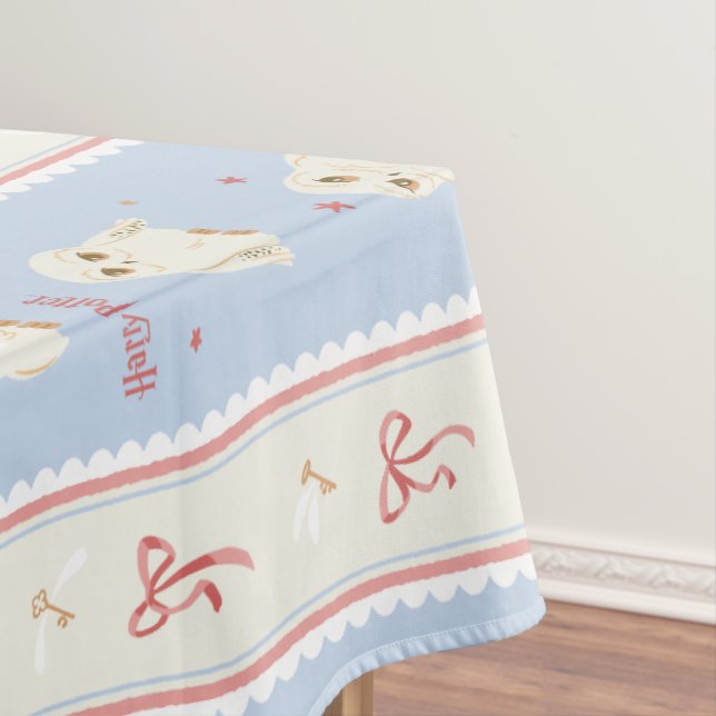 Hedwig Owl Post Stripe Pattern Tablecloth (In Situ)