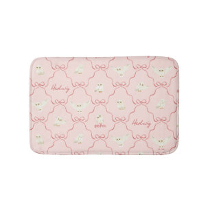 Hedwig Pink Ribbon Pattern Bath Mat