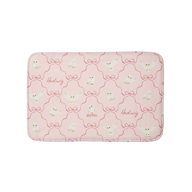 Hedwig Pink Ribbon Pattern Bath Mat (Front)