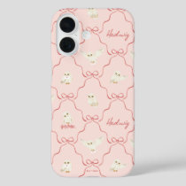 Hedwig Pink Ribbon Pattern iPhone 16 Case