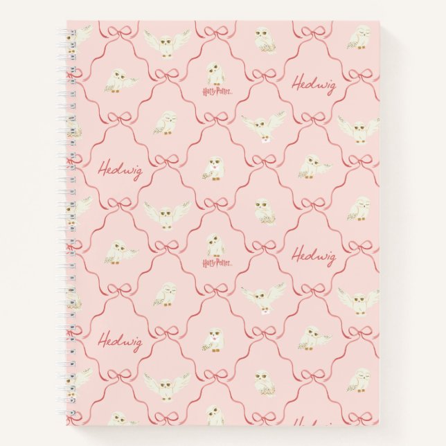 Hedwig Pink Ribbon Pattern Notebook (Front)