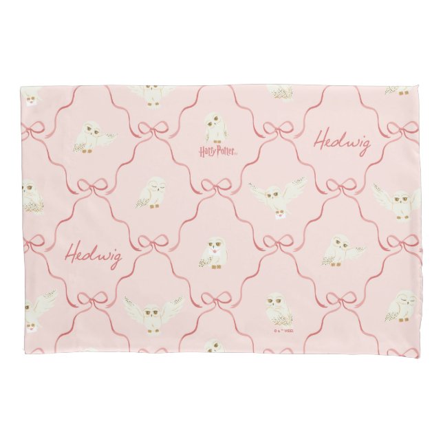 Hedwig Pink Ribbon Pattern Pillow Case (Front)