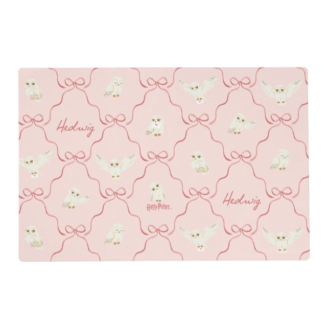 Hedwig Pink Ribbon Pattern Placemat (Front)