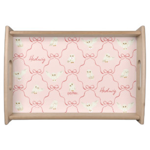 Hedwig Pink Ribbon Pattern Serving Tray