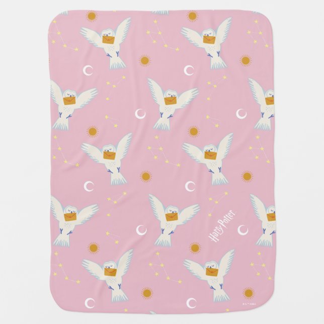 Hedwig Pink Solstice Pattern Baby Blanket (Front)