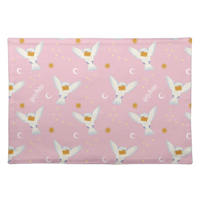 Hedwig Pink Solstice Pattern Cloth Placemat (Front)