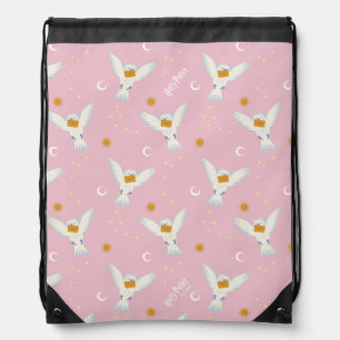 Hedwig Pink Solstice Pattern Drawstring Bag