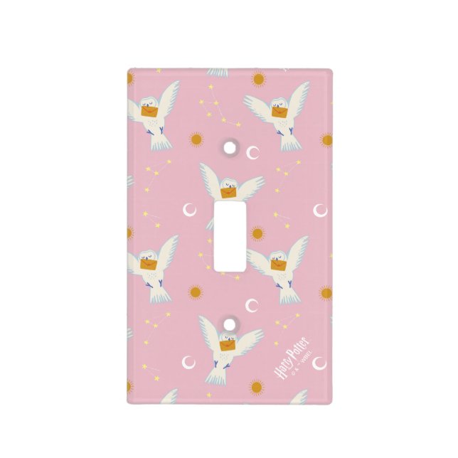 Hedwig Pink Solstice Pattern Light Switch Cover (Front)