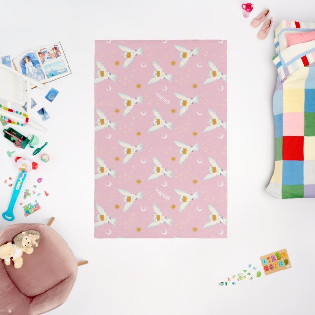 Hedwig Pink Solstice Pattern Rug (Insitu (Babyroom))