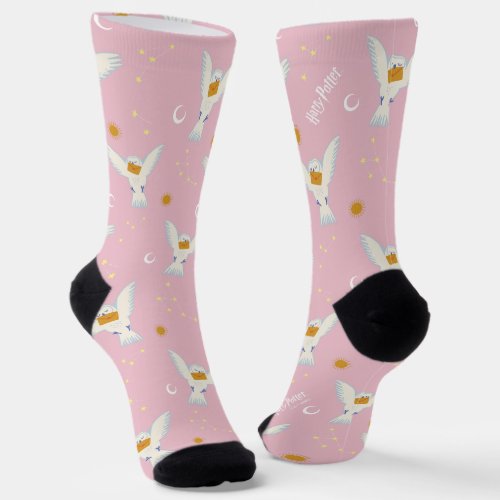Hedwig Pink Solstice Pattern Socks