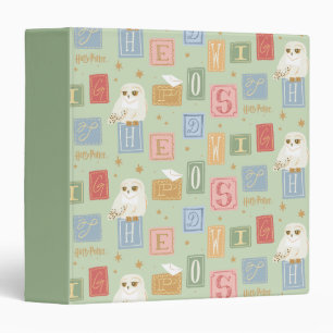 Hedwig Post Letter Block Pattern 3 Ring Binder