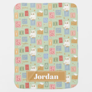 Hedwig Post Letter Block Pattern Baby Blanket