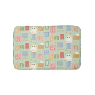 Hedwig Post Letter Block Pattern Bath Mat