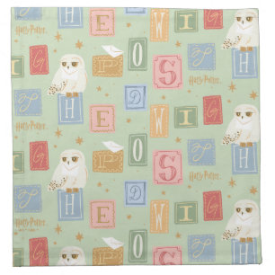 Hedwig Post Letter Block Pattern Cloth Napkin