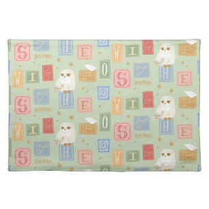 Hedwig Post Letter Block Pattern Cloth Placemat