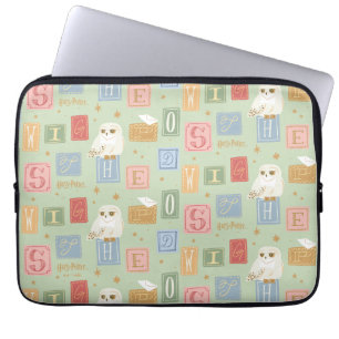 Hedwig Post Letter Block Pattern Laptop Sleeve