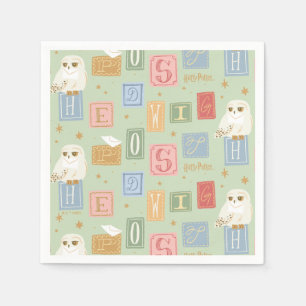 Hedwig Post Letter Block Pattern Napkins