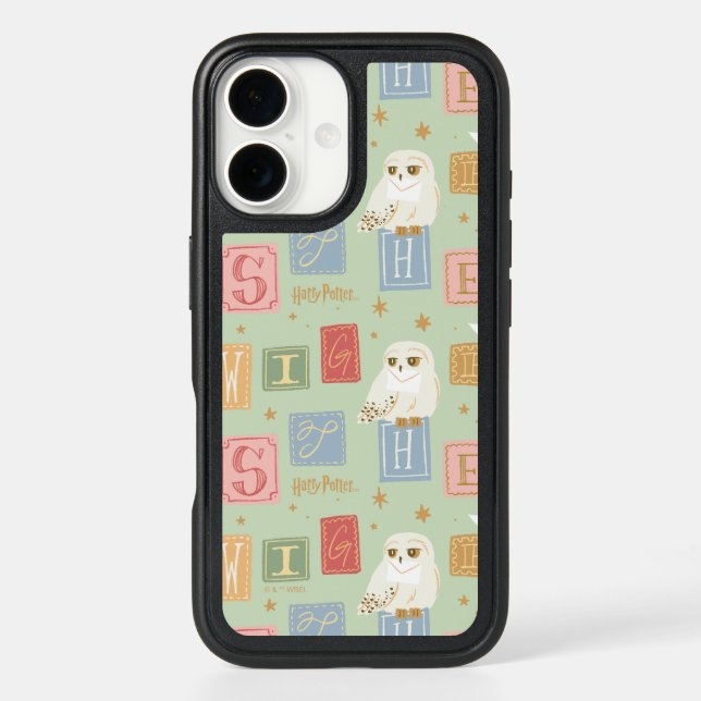 Hedwig Post Letter Block Pattern Otterbox iPhone Case (Back)