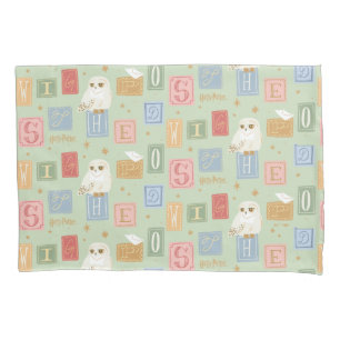 Hedwig Post Letter Block Pattern Pillow Case