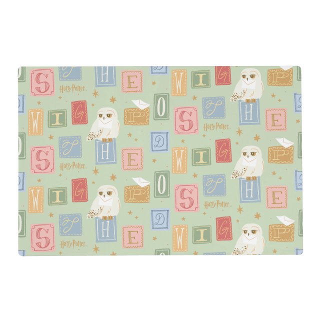 Hedwig Post Letter Block Pattern Placemat (Front)