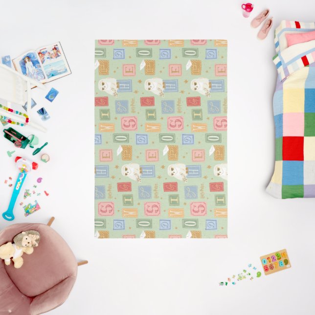 Hedwig Post Letter Block Pattern Rug (Insitu (Babyroom))