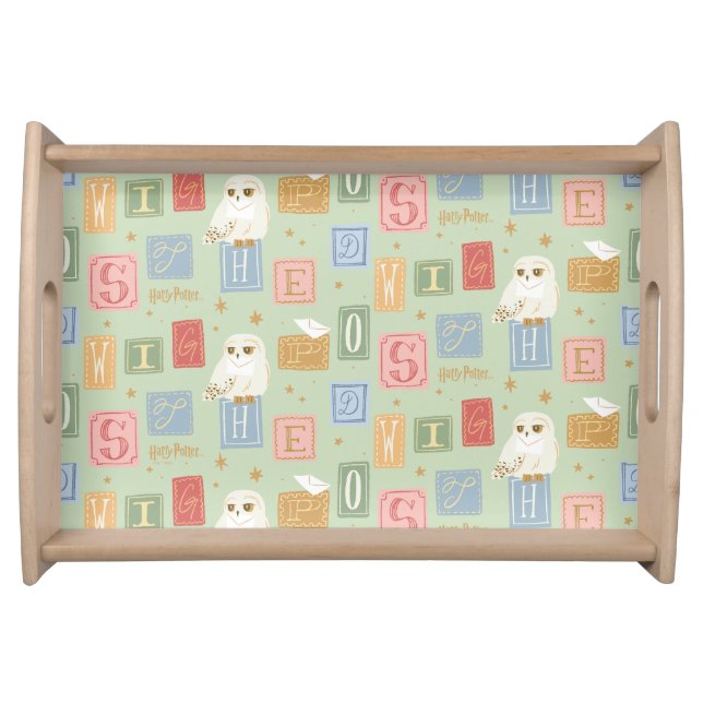 Hedwig Post Letter Block Pattern Serving Tray (Front)