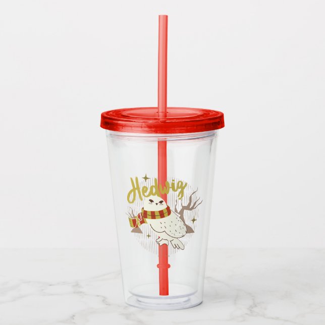 Hedwig Whimsical Forest Drawing Acrylic Tumbler (Front)