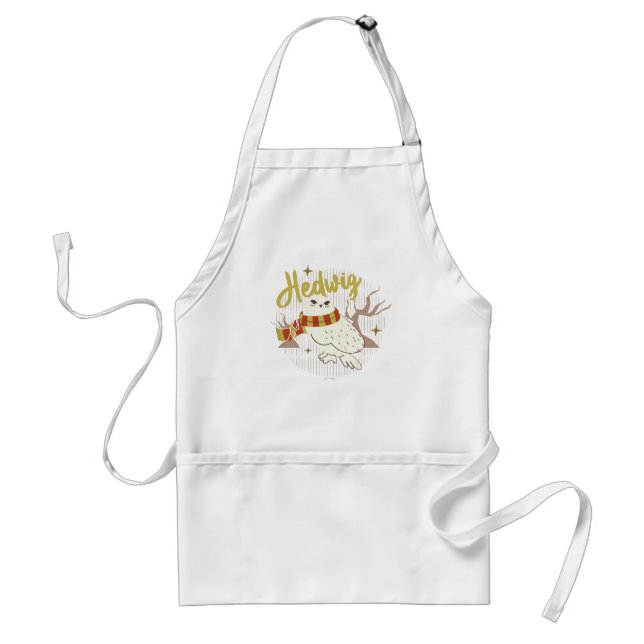 Hedwig Whimsical Forest Drawing Adult Apron (Front)